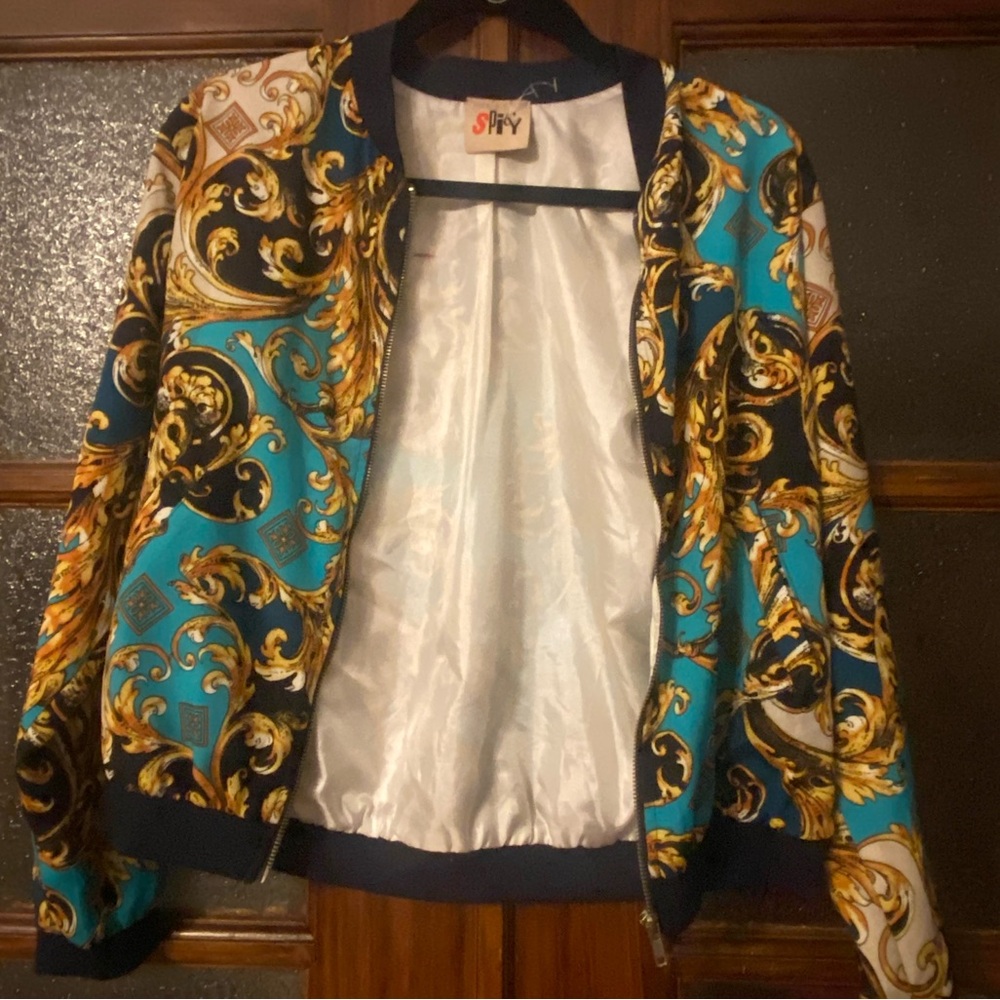 Vintage & Funky Pattern Wind Jacket - image 1